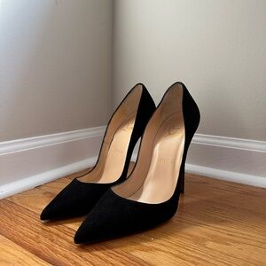 Christian Louboutin Paris Black Suede Heels